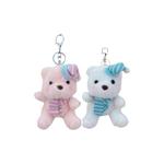 Плюшевый кулон в виде мишки с шарфом, высота 12 см MIC RABBIT - фото