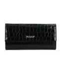 Кошелек из тисненой кожи Kazar, черный - фото