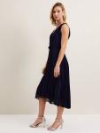 Плиссированное платье миди от cressida Phase Eight, темно-синий - фото 9
