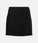 Мини-юбка из льна с добавками SIR, черный - фото