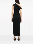 Courrèges длинное платье асимметричного кроя, черный - фото 4