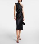 Асимметричный шелковый топ The Sei, черный - фото 2