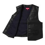 Жилет x toy machine faux leather vest 'black red' Supreme, черный - фото 3