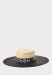 Шляпа TWO TONE RIBBON TRIM STRAW SUN HAT Lauren Ralph Lauren, черный - фото