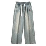 Джинсы унисекс dnnnnx, Светло-синий - фото 28