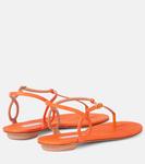 Почти голые сандалии с эффектом рафии Aquazzura, оранжевый - фото 2