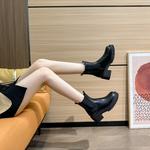 Женские короткие челси 6 см Help, коричневые без подкладки - фото 10