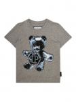Philipp Plein Junior футболка Teddy Bear, серый - фото