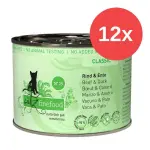 Влажный корм для кошек с ягненком и кониной Catz Finefood, 12 х 200 г - фото