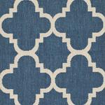 Ковер SAFAVIEH, 69 x 305 см, для улицы из коллекции Courtyard — ковер-дорожка, Navy & Beige, без ворса и легкий в уходе, идеально для патио, прихожей, гардеробной, коридора, кухни (CY6243-268) - фото 4