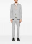 HUGO однобортный пиджак в клетку, серый - фото 2