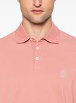 Brunello Cucinelli рубашка поло с логотипом, розовый - фото 4