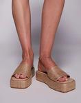 Сандалии Public Desire Eclipse Raffia Slip-On Flat - фото 4