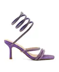 Сандалии на каблуке 7 см Twentyfour, фиолетовый - фото