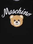 Moschino Kids платье с оборками и логотипом, черный - фото 3