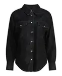 Черная рубашка, стильный дизайн Marant Ãtoile, черный - фото