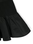 Moncler Enfant расклешенная юбка мини с вышитым логотипом, черный - фото 3