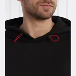 Толстовка оверсайз из детехнико Hugo, черный - фото 3