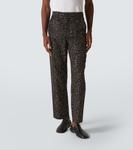 Прямые брюки из парчи с блестками Bode, черный - фото 3