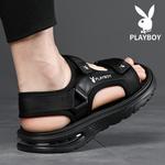 Пляжные сандалии мужские черные/белые Playboy - фото 6