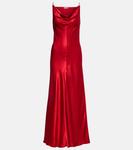 Эми сатиновая макси-юбка Fforme, Bright Red - фото