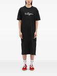 MSGM платье с вышитым логотипом, черный - фото 2