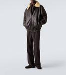 Кожаная курка бомбер bombardier Jacquemus, Dark Brown - фото 2