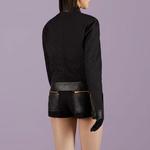 Куртка женская Gucci Canvas, черный / золотой - фото 3