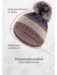 Шапка Faera Warme Strickmütze mit Bommel Thermo-Beanie, коричневый - фото 4