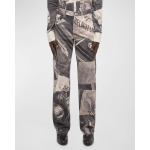 Мужские джинсы Carpenter с рисунком Helmut Lang, цвет Black Multi - фото