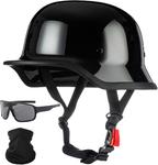 Шлем мотоциклетный мужской CHPINGN, черный - фото