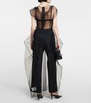 Юбка макси из сетки Acne Studios, черный - фото 3