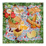 HERMES Шёлковый шарф, Sky Blue/Green/Yellow - фото 5