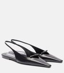 Кожаные туфли-лодочки на ремешке Victoria Beckham, черный - фото