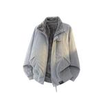 Пуховик Unisex Stand Collar Thickened VanCamel, distant mountain серый - фото