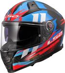Шлем LS2 ff811 vector ii carbon tantic, Blue/Red/White - фото