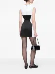 Мини-платье из атласа со швами MARC JACOBS, белый - фото 4