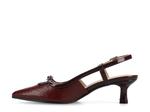 Туфли Journee Padma Pump, Dark Red Snake Print - фото 4