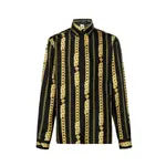 Рубашка с длинными рукавами Column Strip VERSACE, черный - фото