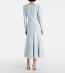 Платье миди из жаккарда Roland Mouret, синий - фото 3