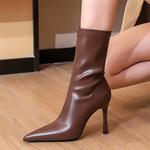 Женские Ботинки Челси Черные/Коричневые BIGTREE - фото 5