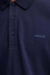 Хлопковое поло Hugo, синий - фото 5