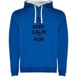 Худи Kruskis Keep Calm And Run Two-Colour, синий - фото