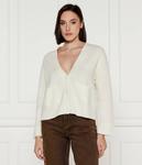 Кардиган женский Liu Jo шерстяной с карманами, экрю - фото