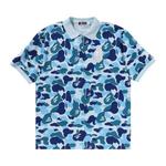 Поло BAPE ABC Camo Large Ape Head Polo, Blue - фото