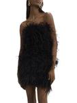 Мини-платье Triana Feather Lamarque, черный - фото