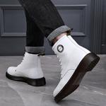 Мужские ботинки Martin бело-черные Romon - фото 8