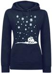 Толстовка с капюшоном Tierisch Schneehasi, темно-синий - фото