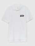 Детская рубашка-поло с логотипом Gap, белый - фото