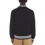 Бомбер Maison Kitsuné с вышитым логотипом Maison Kitsune, черный - фото 6